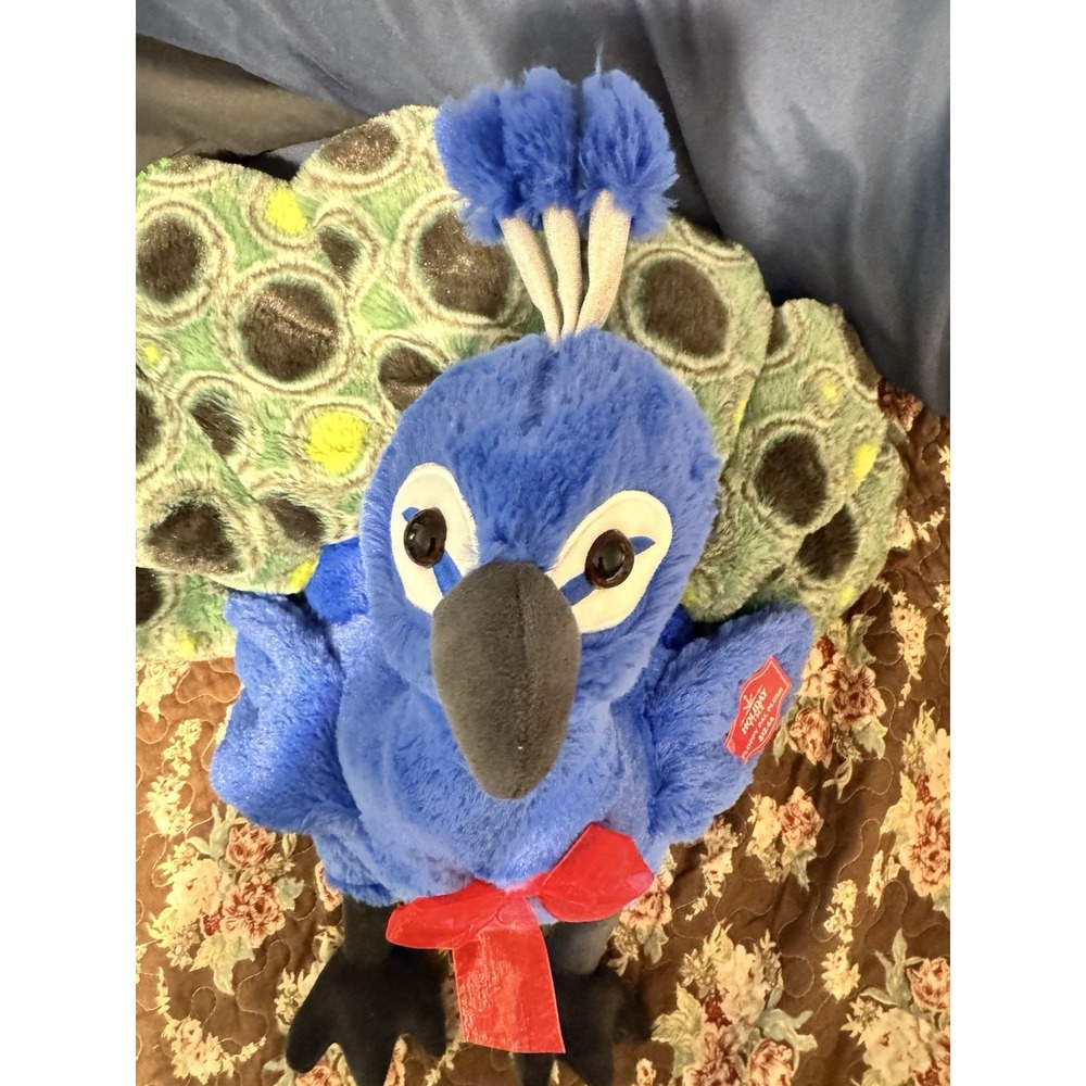 Holiday Time Floppy Pal Peacock Soft Plush 15.5" Stuffed Animal XL Pillow 2024